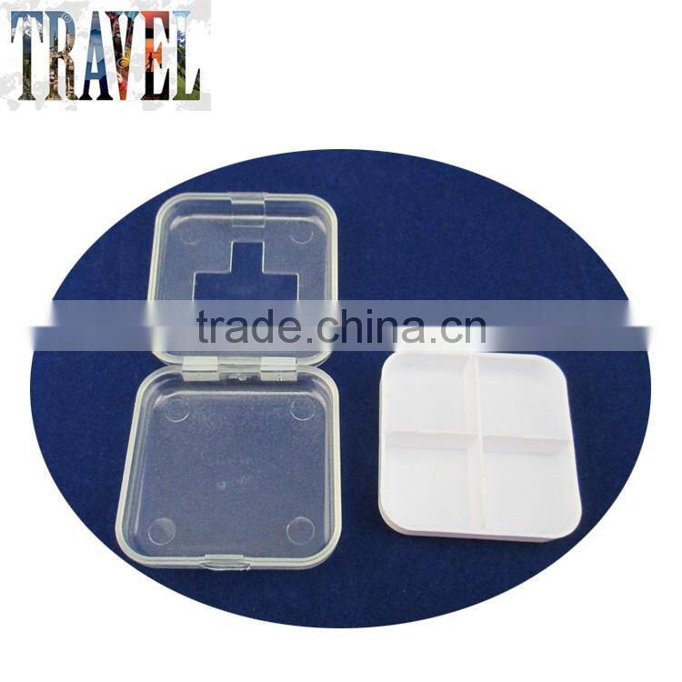 Custom logo promotional plastic travel pill container travel pill box