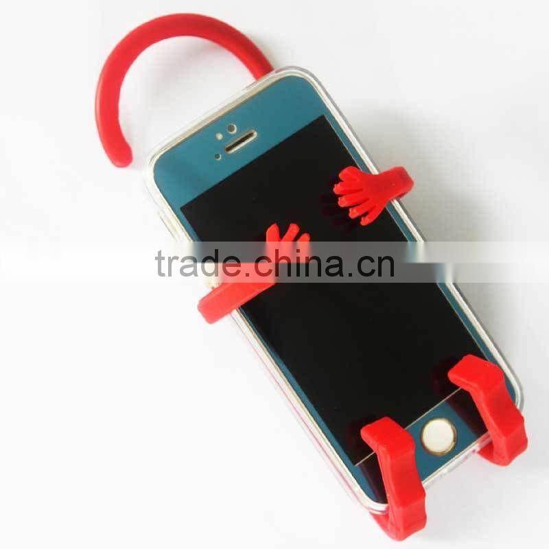 Unique Flexible Hang It On Silicon Cell Phone Holder Car Home Hanger Mount Stand