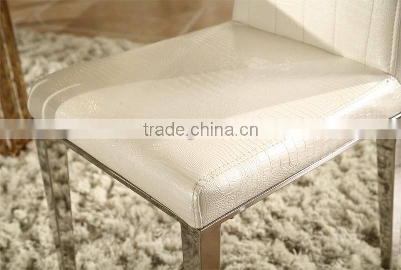 hot sale simple design stainless steel legs dining chair