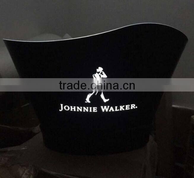 New plastic big Plastic beer bucket for promotion with lighting logo