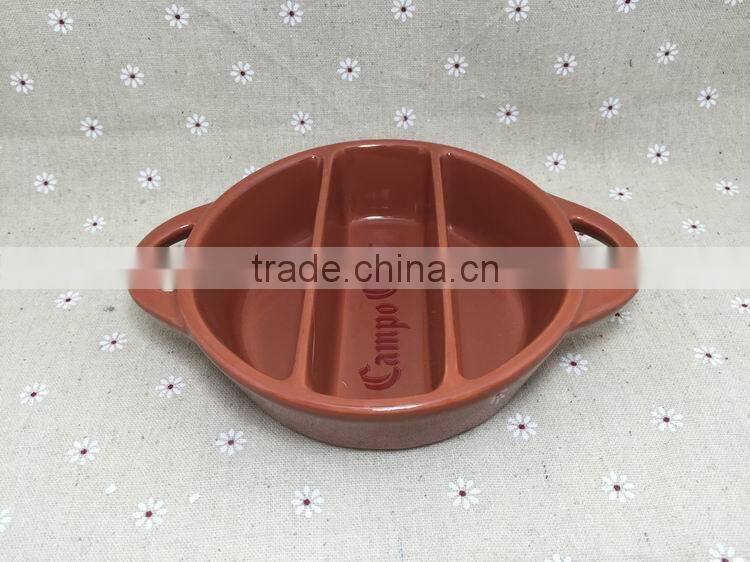 2015 high quality chinese grids plate ceramic Meat Plate