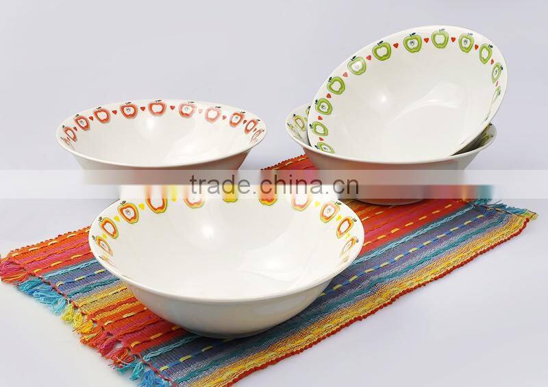V-shape white porcelain bowl