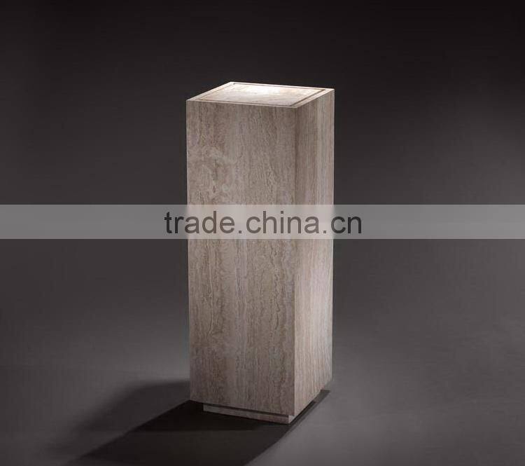 modern white travertine marble flower stand for sale