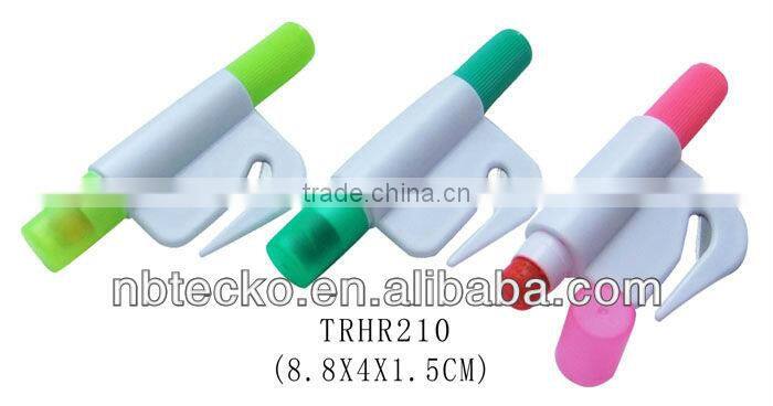 Gel highlighter with letter opener