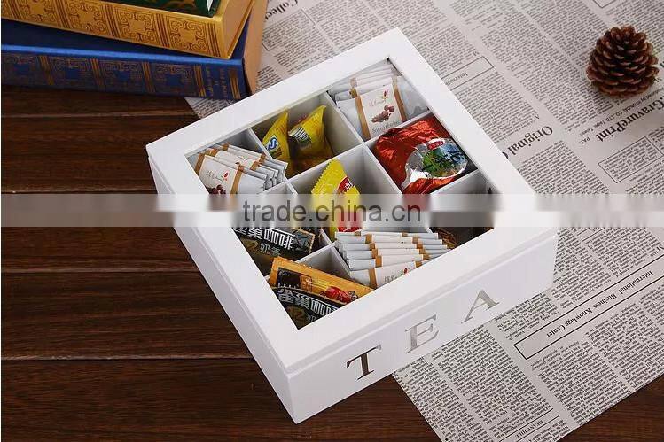 gird wooden tea gift box&wooden coffee storage box