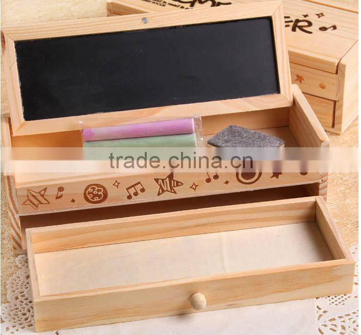 Multi-functional wooden pen holder