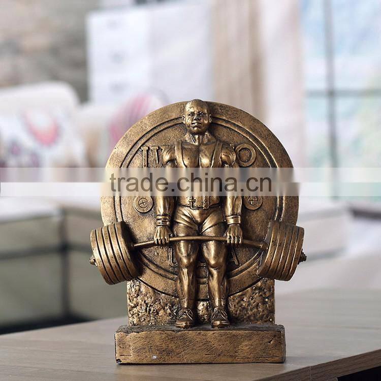 Custom resin silver horseshoe U shape trophy