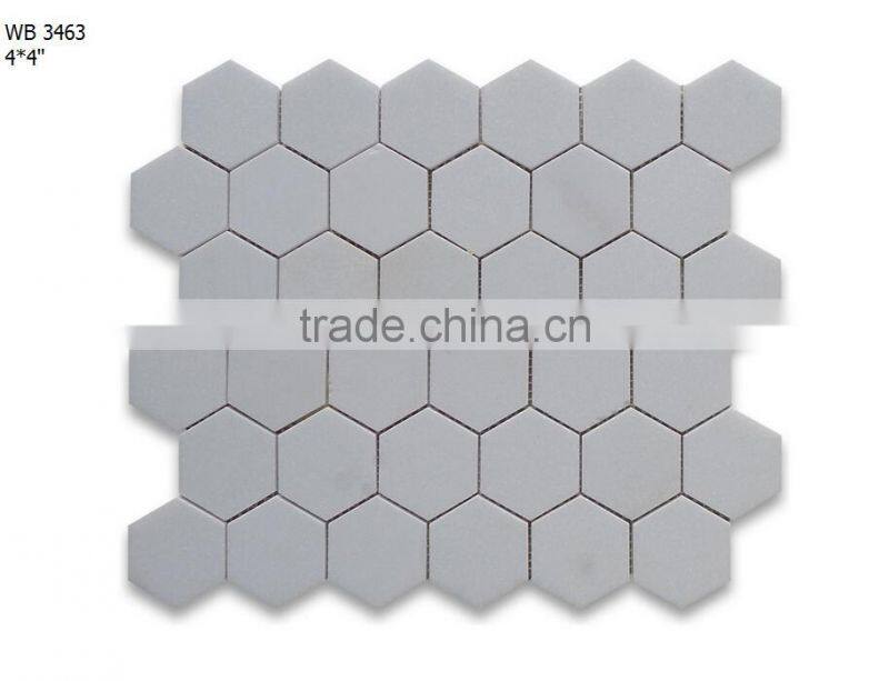 kitchen backsplash Handmade light grey Concrete Hexagon Tiles