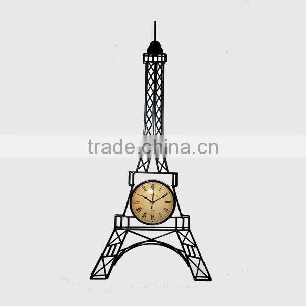 Metal tower wall clock