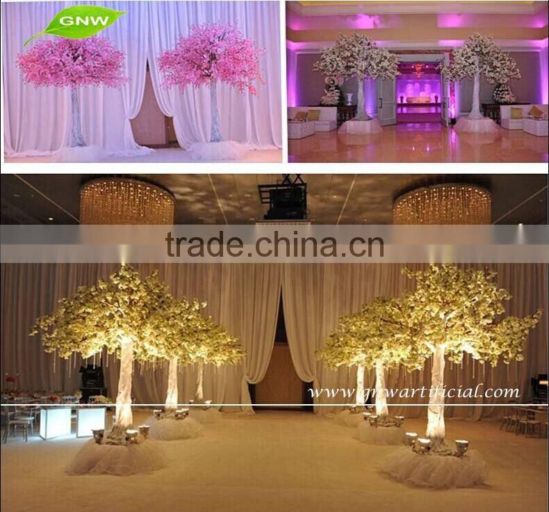 GNW 10ft artificial wedding tree pink plastic flower cherry blossom tree for wedding decoration