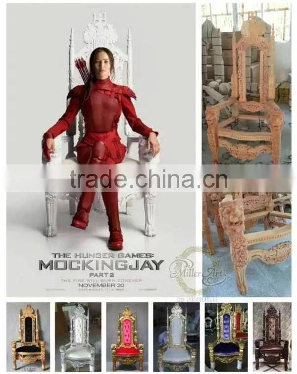 Hot Sales Wedding Decorating Polyresin King Chair