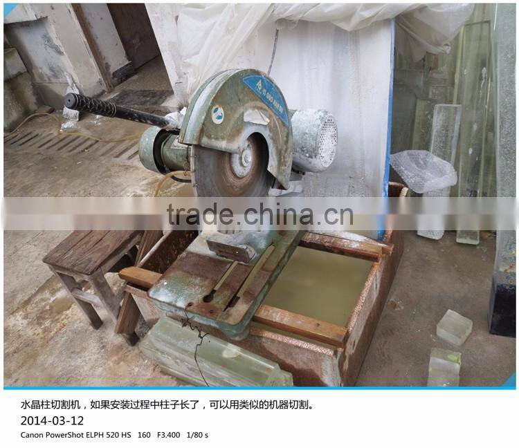 glass bubble pillar with led light for interior decoration