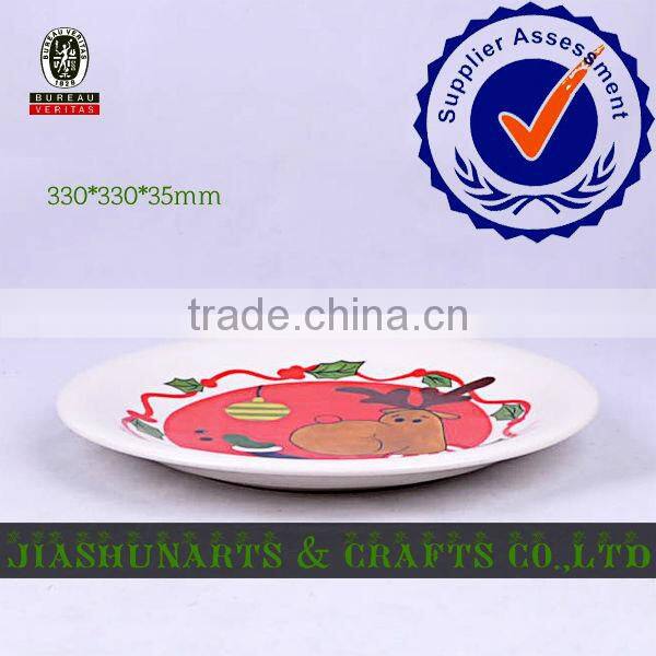 Christmas Dog Ceramic Decoration Fruit Plate