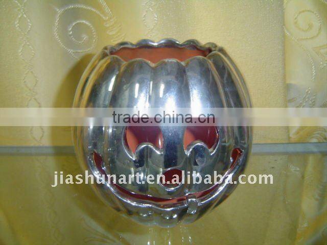 Electroplating pumpkin candle stick