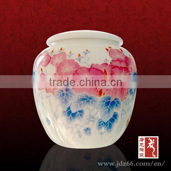 Modern on glazed porcelain tea jar for best selling