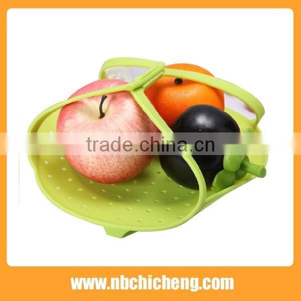 Silicone Food Thawing Filter, Vegetable Fruit Wash Drainage Grid, Silicone Grid Basket