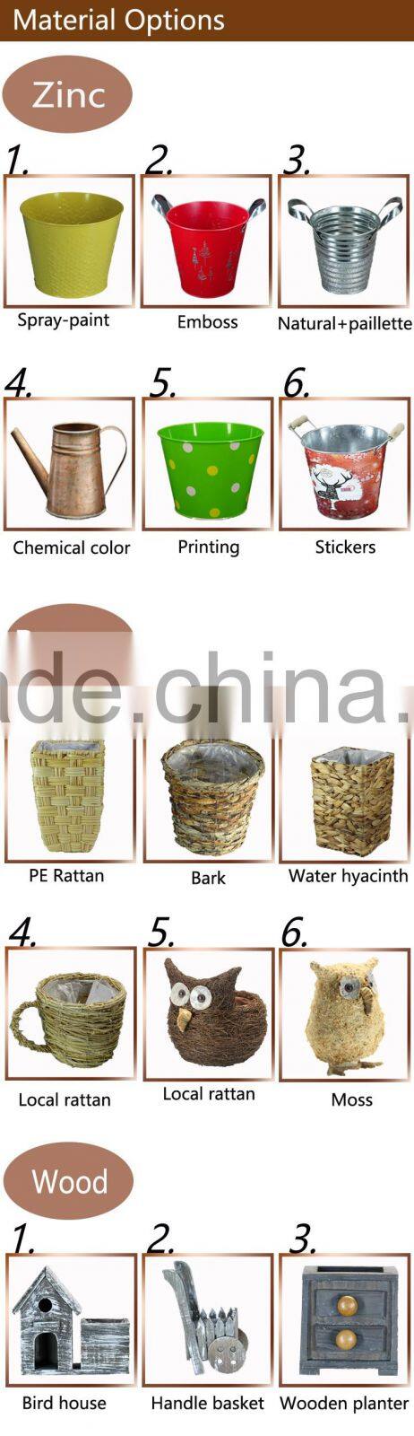 Imitation water hyacinth square box flowerpot hand woven garden planter