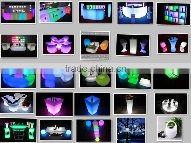 Wireless remote control bar and club used illuminated round mini bar tray led tray