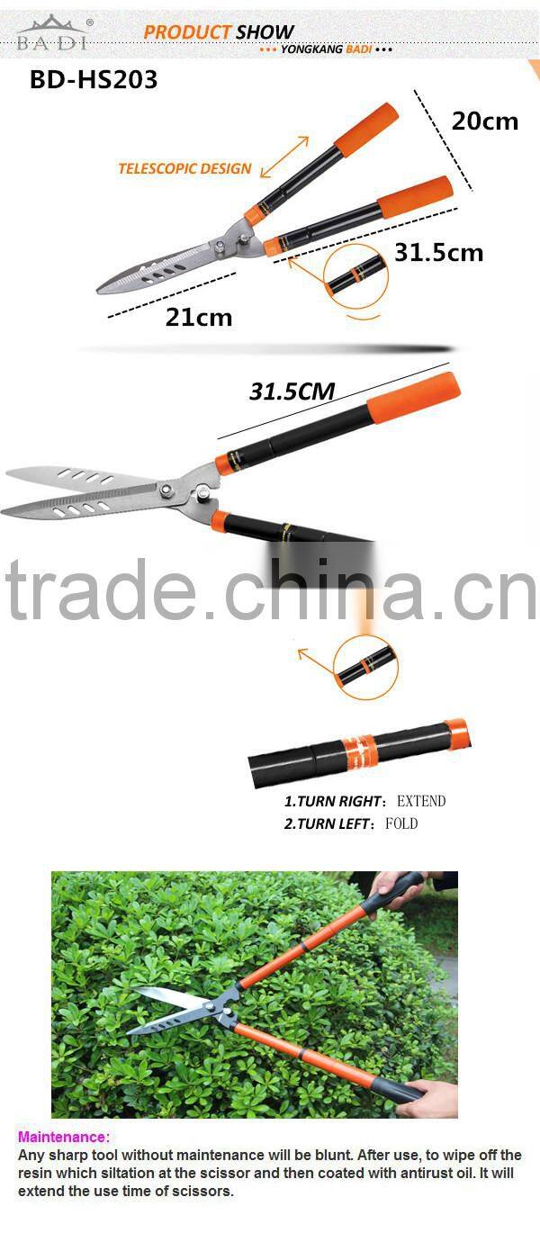BD-HS203 telescopic handle pruning shear /garden shear /hedge shear