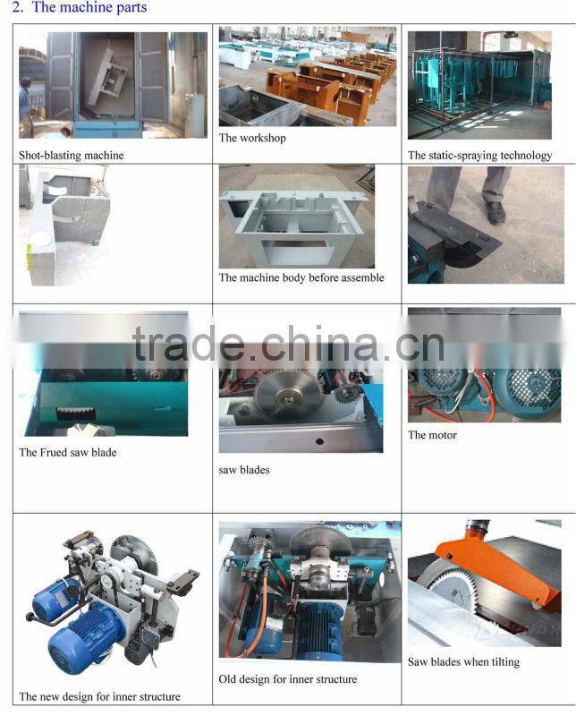 wood cutting panel saw SH6116TZ with Length of Alu. Sliding table 1600mm and Tiling saw blade 0-45degree