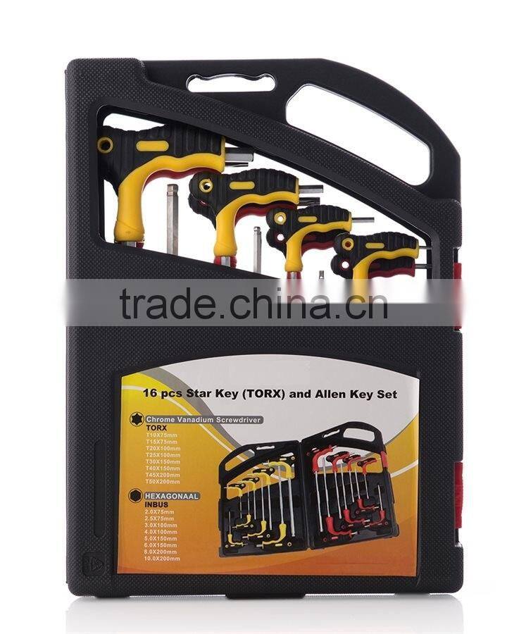 16pcs Torx & Hex Key Set