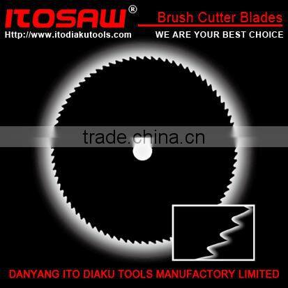 ITO-B-23 Mower blade for Brush cutter blade SK-5 material with tooth size from 230mm to 600mm, thickness from 1.0mm to 3.0mm