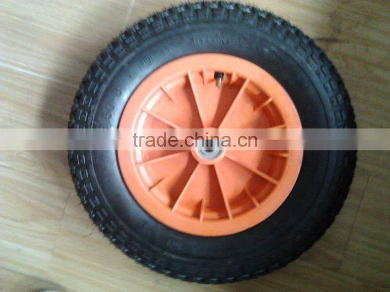 wheelbarrow wheel 3.50-8 with plastic rim