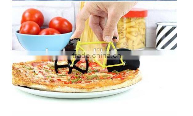 New creative bike pizza cutter kitchen leisure time pizza cutter stainless steel useful multifunction