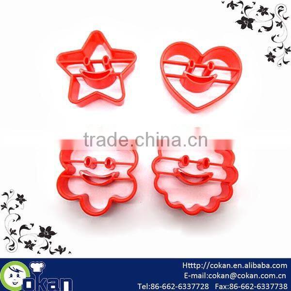 4pcs Smile Face Plastic Cookie Cutter Set,Cookie Mould Set,Biscuit Cutter CK-CM0537