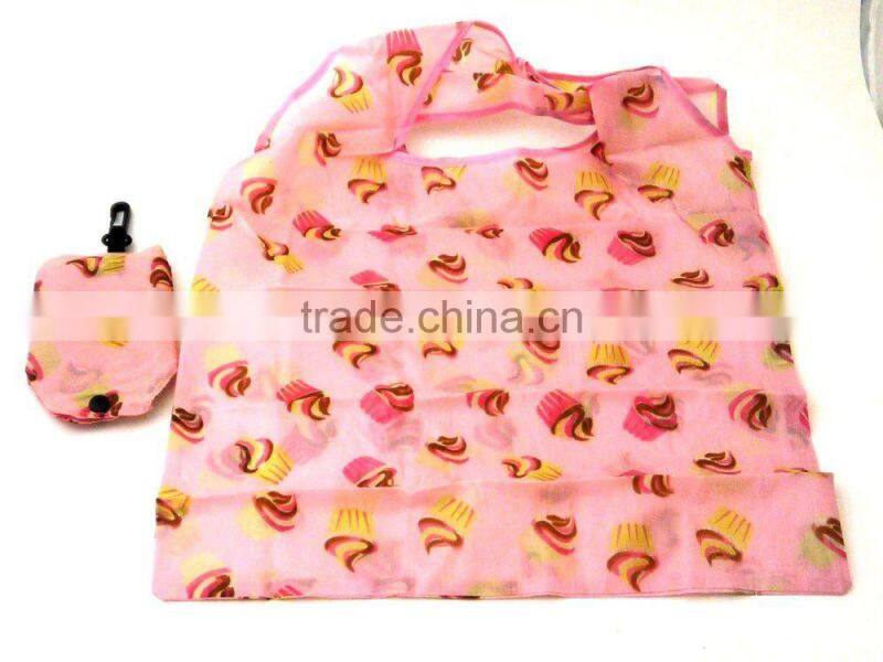 Reusable and Recyclable Folding Tote Bag with Snap Closure