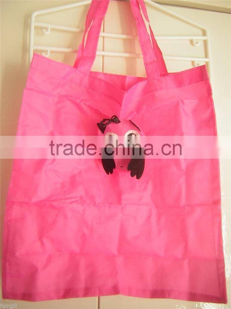 New design Owl Nylon Eco Shopping Bag Assorted color shopping tote bags Cute owl handbags