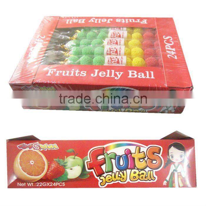 22g Colored Fruity Long Candy Jelly Lollipop