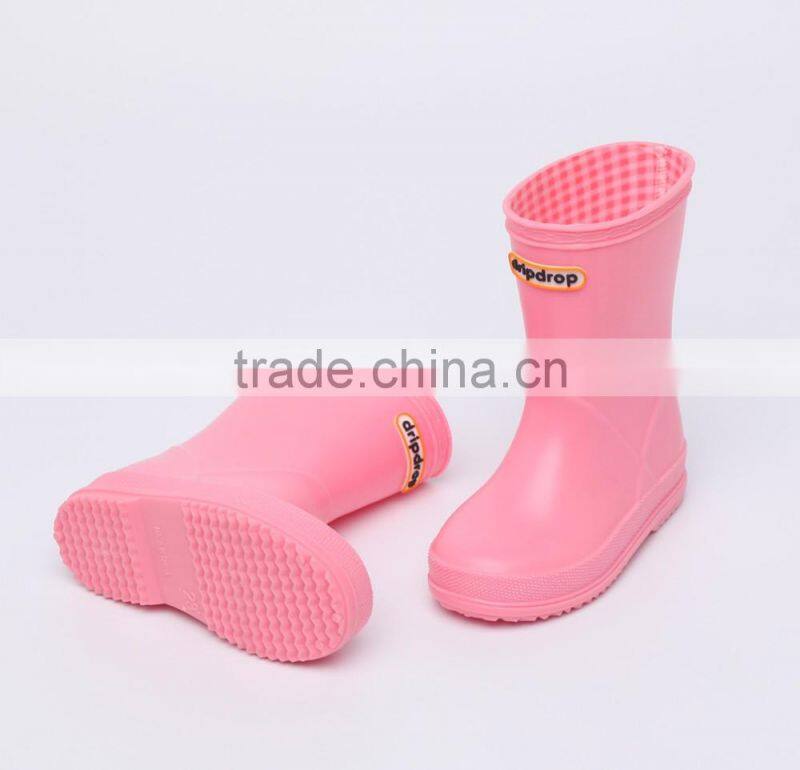 New Style Cute Kids Children Wellington Boots PVC Rubber Rain Boots