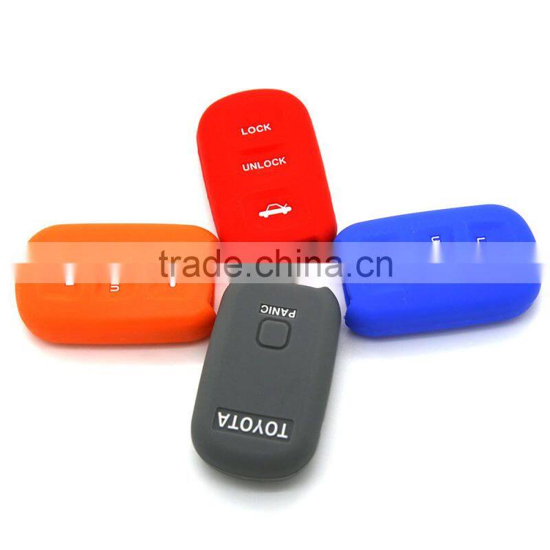 Newest arrival factory price good quality durable silicone car key cover for Toyota