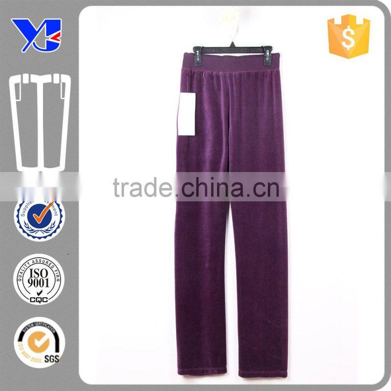 Factory OEM Fashion High Quality Valvet Long Women Exercise Pants