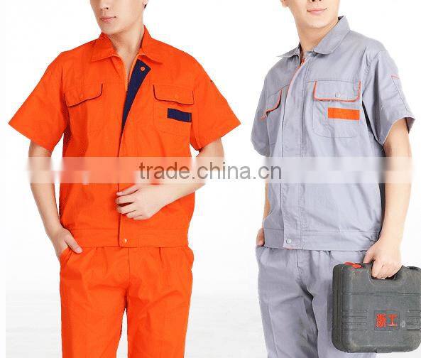 2016 OEM man workwear factory uniform industrial clothing overall short sleeve