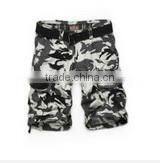 2015 latest fashion shorts camo color short with canvas fabric many pockets men short with belt