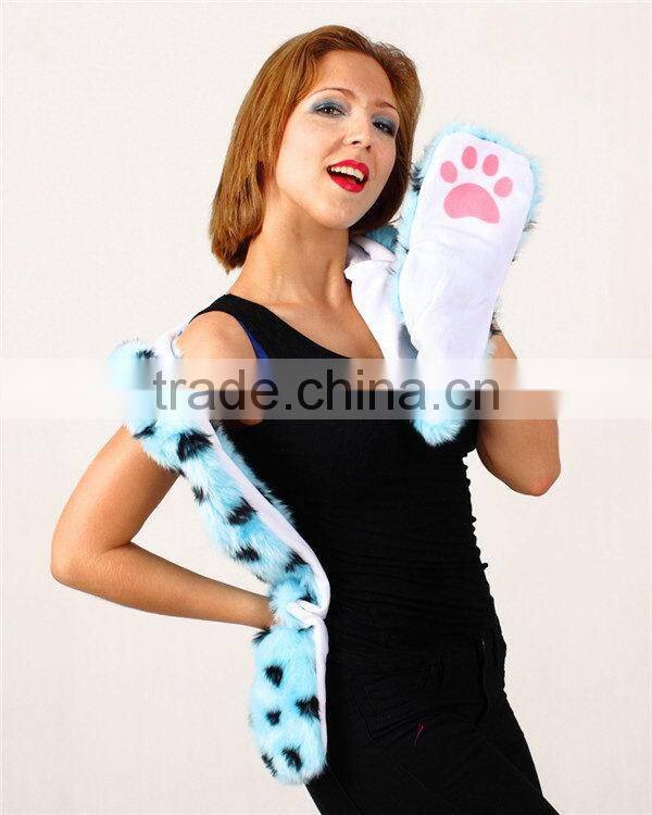 New style Best-Selling Profession manufactuer animal winter hood hat with gloves