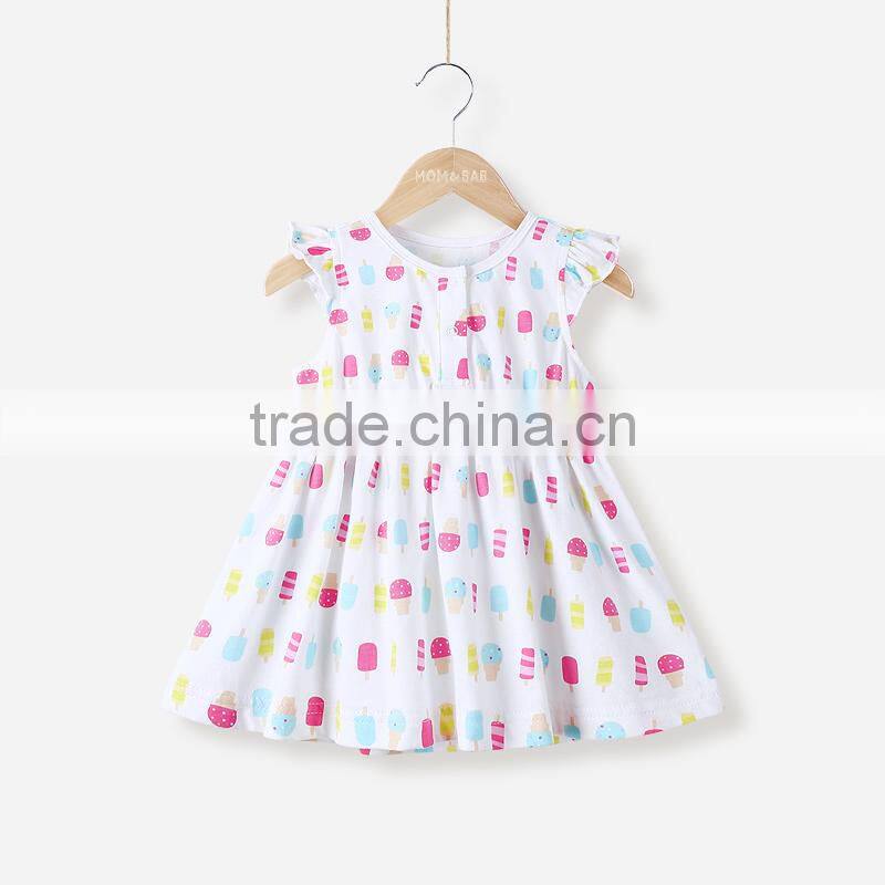 Mom and bab 2017 summer baby children clothes girl nice dress party wear factory price