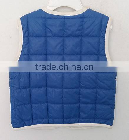 2016 cool baby boys grids blue cotton ski waistcoat for Winter