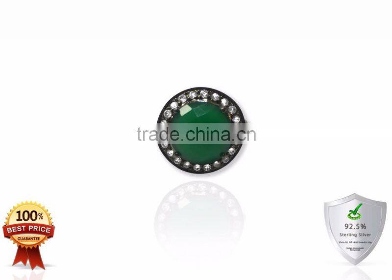 Green ONYX Sterling Silver Gemstone Ring