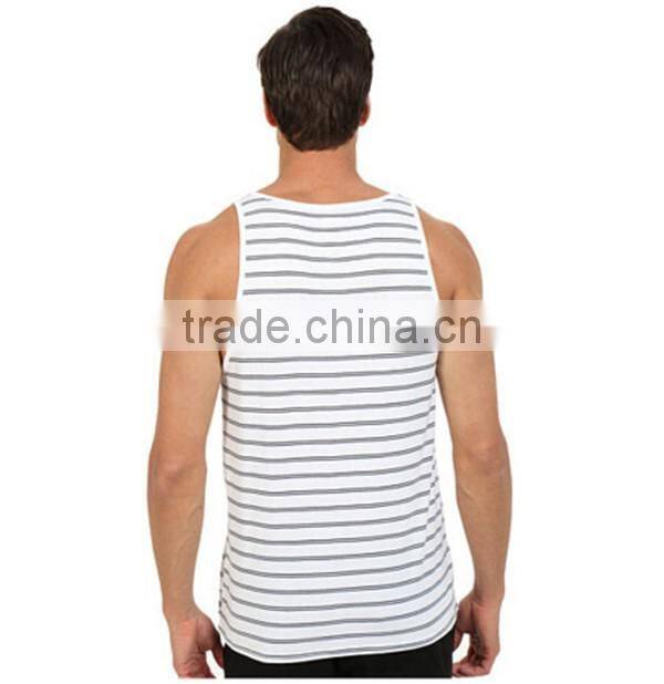 Cotton fabric custom mens tank top printing