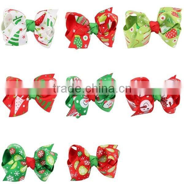 F40642A Christmas decoration colorful ribbon cute bobby pins