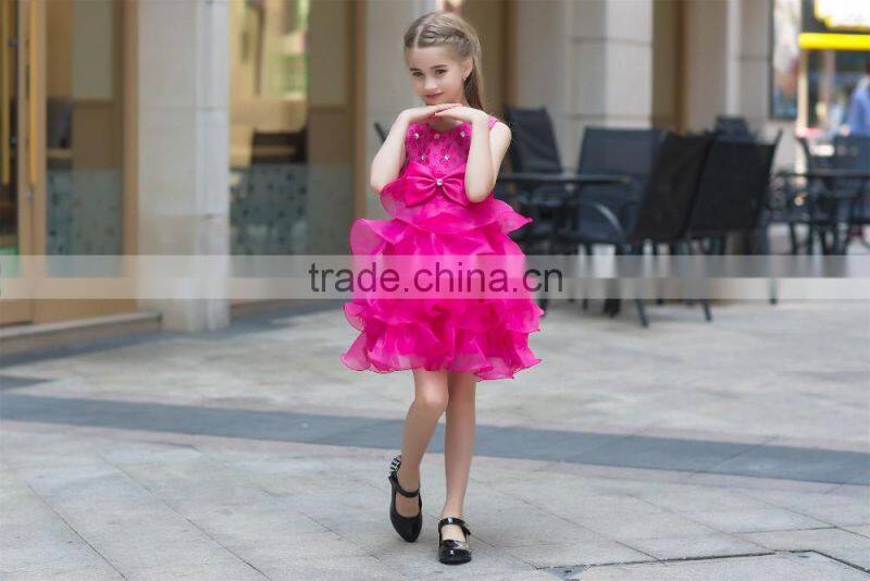 hot sale Net fabric ball grown dress for baby girl summer dress for girl ruffle skirt sleeveless