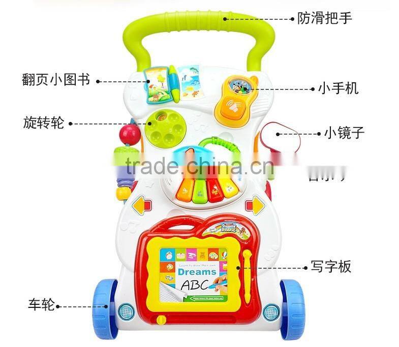 Wholesale Multi-function Plastic Push Baby Walker with music