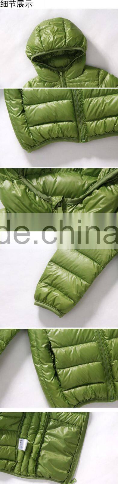 custom made oem kids feather down coat,children down garment