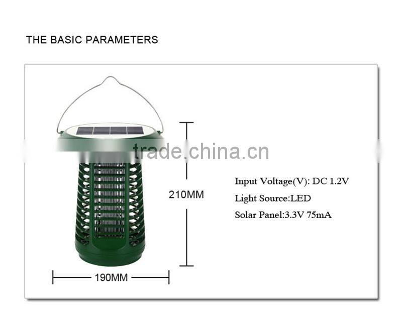 Outdoor Garden Solar energy UV LED Environmental Mosquito insect killer Lamp