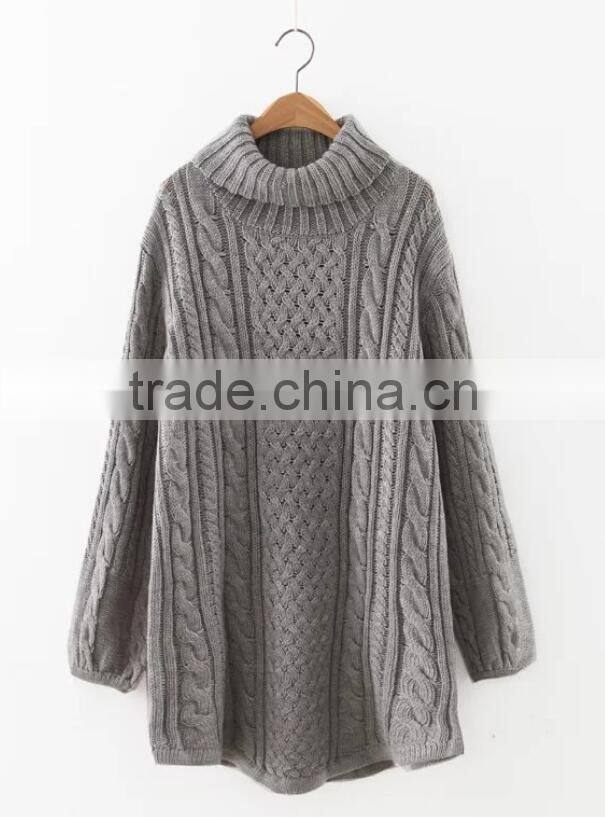 EY0887S ladies pullover knitted sweater, knit turtleneck sweater pattern pullover