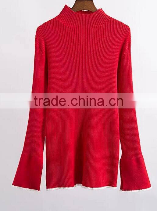 EY0855S Ladies Women Pullover Sweater Turtleneck Sweater