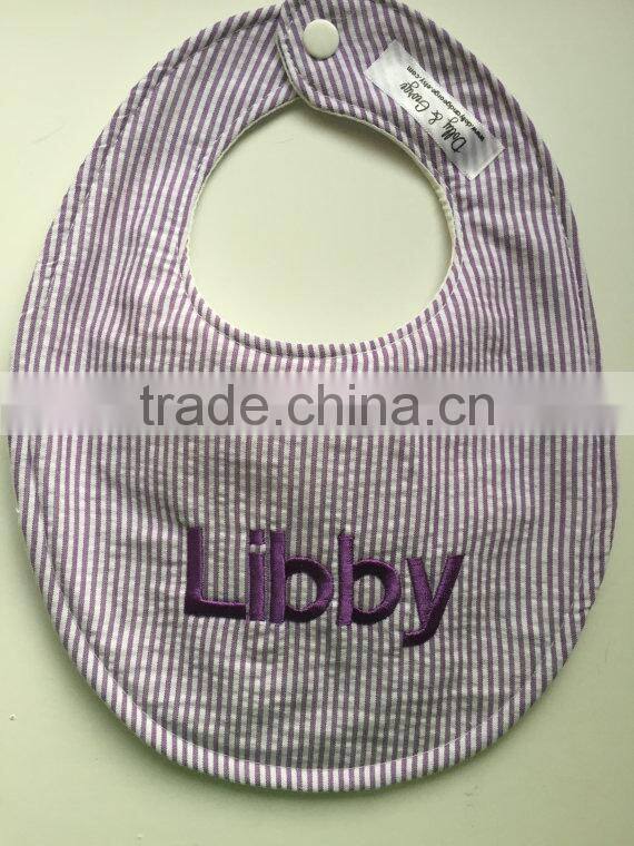 New arrival Baby shower gift Seersucker bib